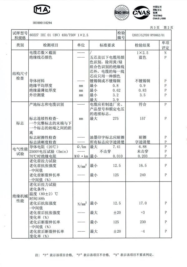 BV 检测报告2021